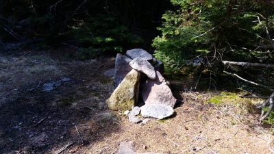 Cairn at the summit of Kaaterskill High Peak