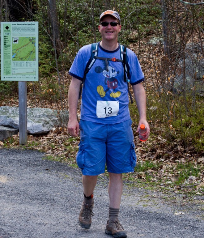 The Mohonk Preserve's own Joe Alfano stepped up to the challenge...and completed 50 miles.  Credit: Mohonk Preserve Volunteer Photographers